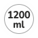 Capacità 1200 ml