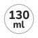 Capacità 130 ml