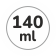 Capacità 140 ml