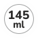 Capacità 145 ml