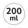 Capacità 200 ml