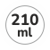 Capacità 210 ml