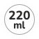 Capacità 220 ml