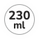 Capacità 230 ml