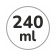 Capacità 240 ml