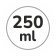 Capacità 250 ml