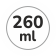 Capacità 260 ml