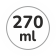 Capacità 270 ml