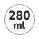 Capacità 280 ml