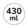Capacità 430 ml