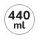 Capacità 440 ml