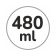 Capacità 480 ml