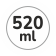 Capacità 520 ml