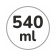 Capacità 540 ml