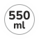 Capacità 550 ml
