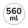 Capacità 560 ml