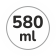 Capacità 580 ml