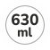 Capacità 630 ml