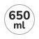 Capacità 650 ml
