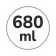 Capacità 680 ml
