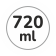 Capacità 720 ml