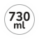 Capacità 730 ml
