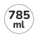 Capacità 785 ml