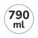 Capacità 790 ml