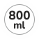 Capacità 800 ml