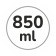Capacità 850 ml