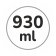 Capacità 930 ml