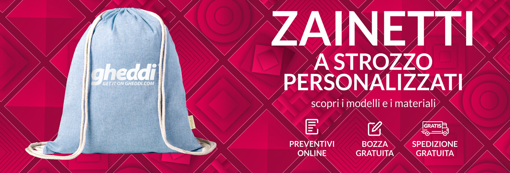 Zainetti a strozzo personalizzati