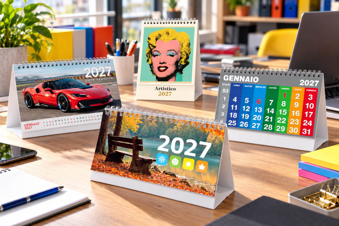 Calendari da tavolo personalizzati 2027: come scegliere