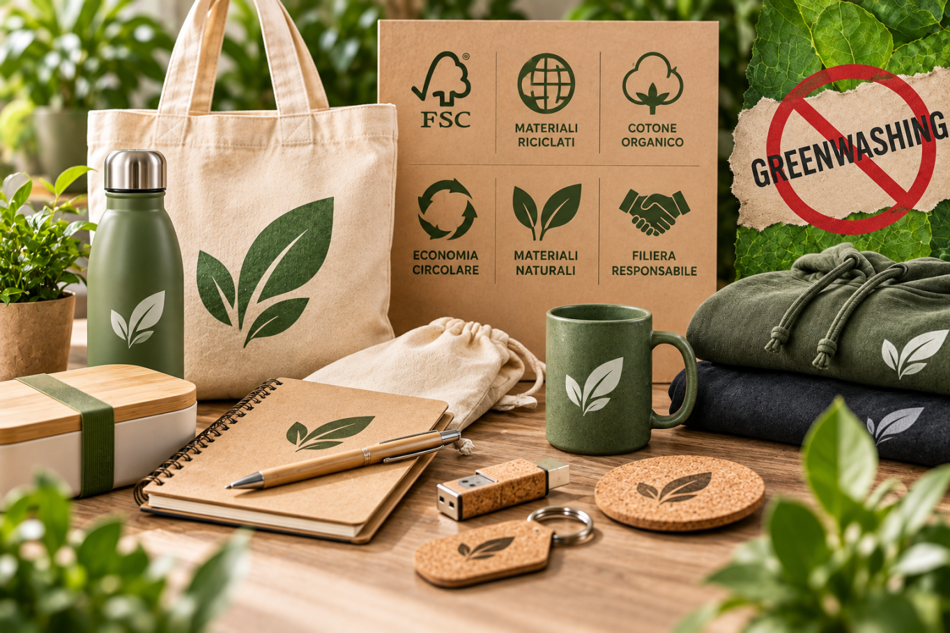 Gadget Eco-Friendly: Come evitare il greenwashing e scegliere materiali davvero sostenibili