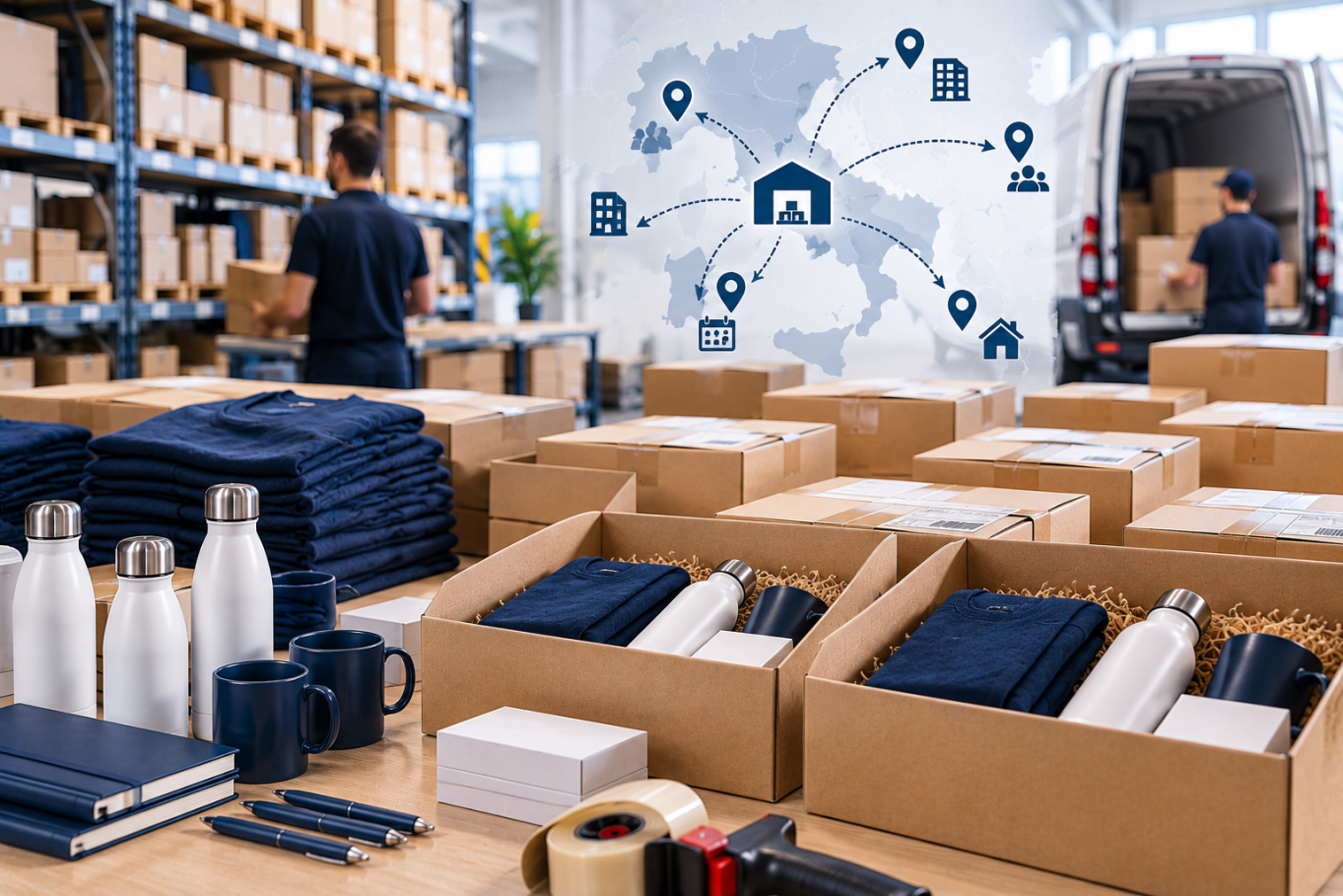 Gestione Logistica e Spedizioni Multiple: Come inviare materiale aziendale a dipendenti, eventi e sedi diverse