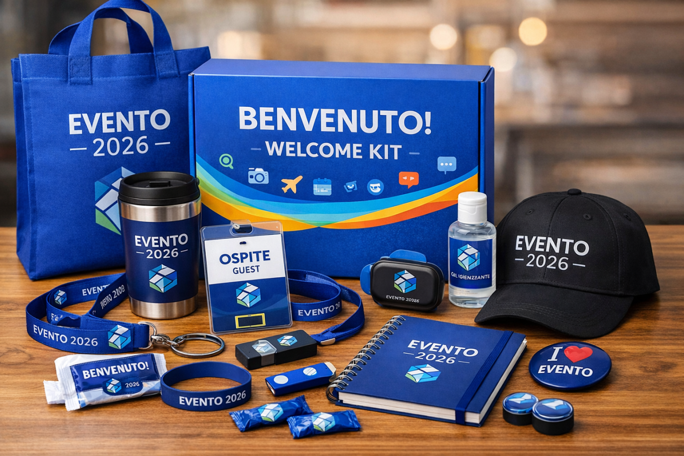 Kit di benvenuto e gadget per eventi: come creare un'esperienza wow per i tuoi partecipanti.
