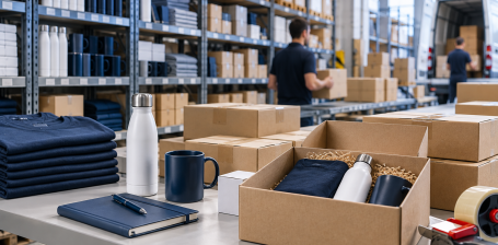 Logistica e Stoccaggio Gadget: Come gestire grandi volumi senza occupare spazio in azienda Gheddi