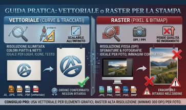 Vettoriale o Raster? Guida Pratica alla Preparazione del File di Stampa per Evitare Ritardi nell'Ordine Gheddi