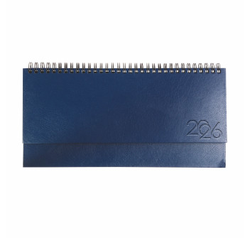 Agenda da tavolo settimanale 2026 con copertina in cartoncino laminato