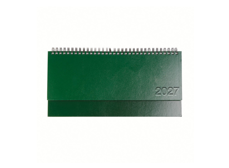 Agenda da tavolo settimanale 2027 con copertina in cartoncino laminato Gheddi