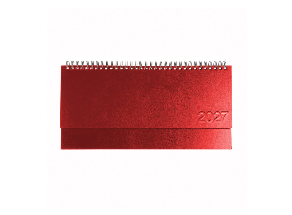 Agenda da tavolo settimanale 2027 con copertina in cartoncino laminato Gheddi