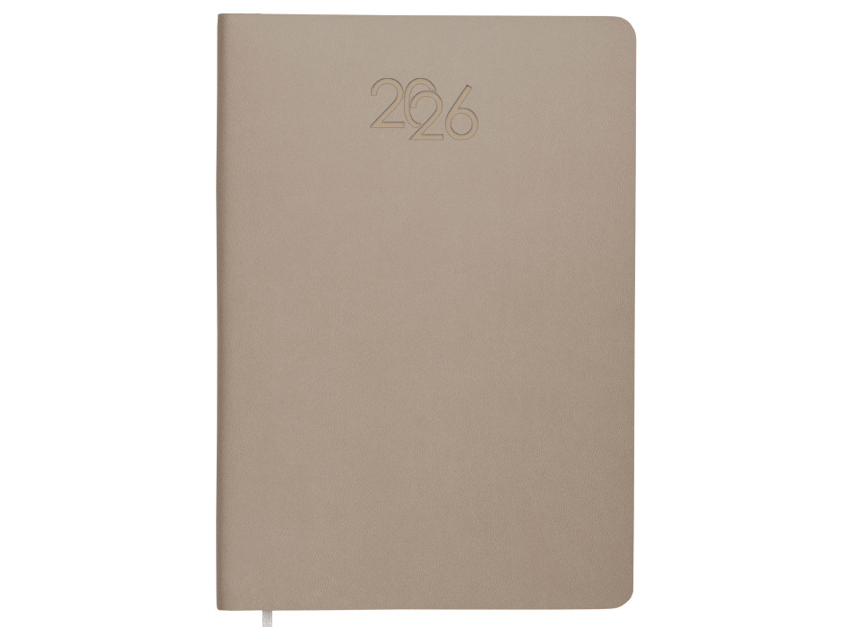 Agenda giornaliera 2026 con copertina flessibile in PU termovirante
