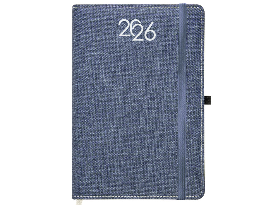 Agenda giornaliera 2026, copertina rigida in PET riciclato con effetto mélange