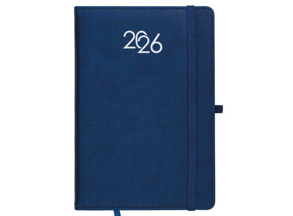 Agenda giornaliera 2026, copertina rigida in PU termovirante con impuntura perimetrale