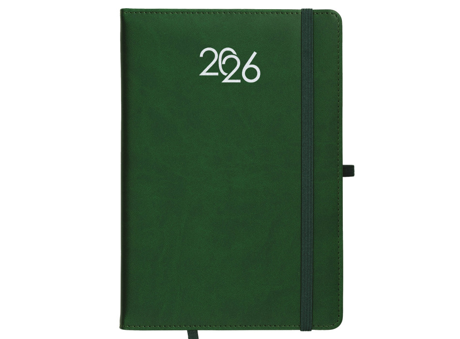 Agenda giornaliera 2026, copertina rigida in PU termovirante con impuntura perimetrale