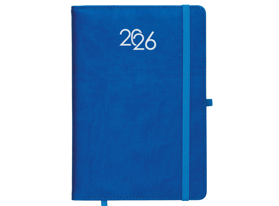 Agenda giornaliera 2026, copertina rigida in PU termovirante con impuntura perimetrale