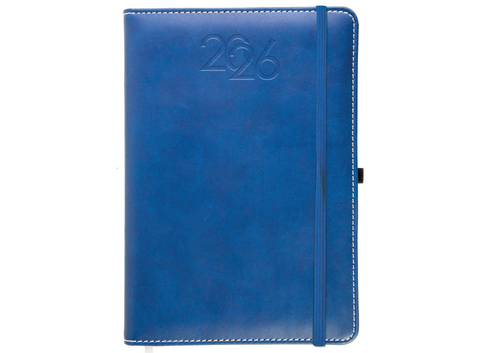 Agenda giornaliera 2026, copertina rigida in PU termovirante con impuntura perimetrale