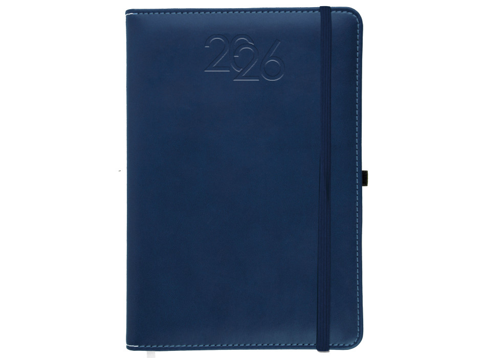 Agenda giornaliera 2026, copertina rigida in PU termovirante con impuntura perimetrale