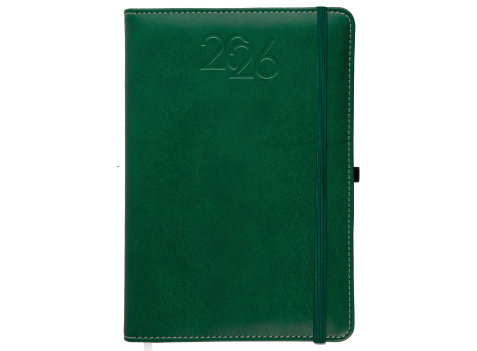 Agenda giornaliera 2026, copertina rigida in PU termovirante con impuntura perimetrale