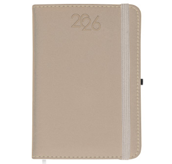 Agenda giornaliera 2026, copertina rigida in PU termovirante con impuntura perimetrale